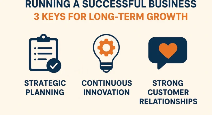 "Running a Successful Business: 3 Keys for Long-Term Growth"