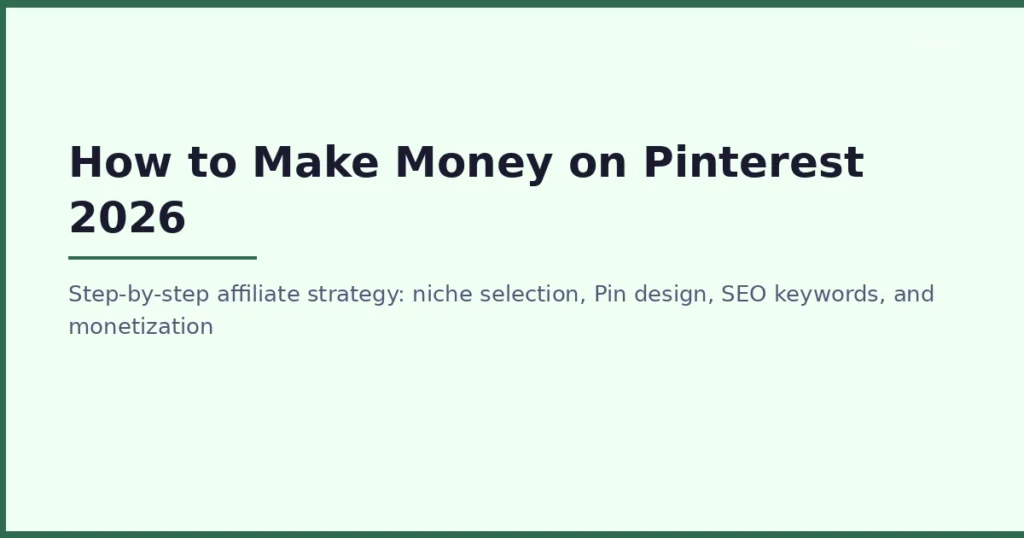 Pinterest Affiliate Marketing 2026: The Complete Guide to Earning Passive Income